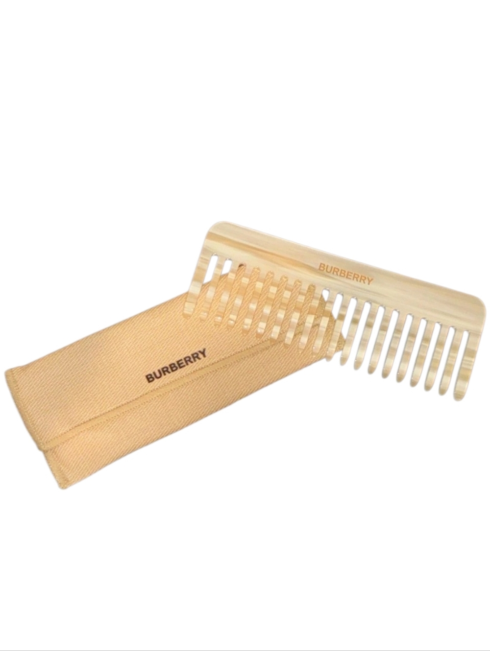 NEW Burberry Pale Pink Cosmetic Pouch Set with Beige Comb Sleeve - Picture 3 of 14